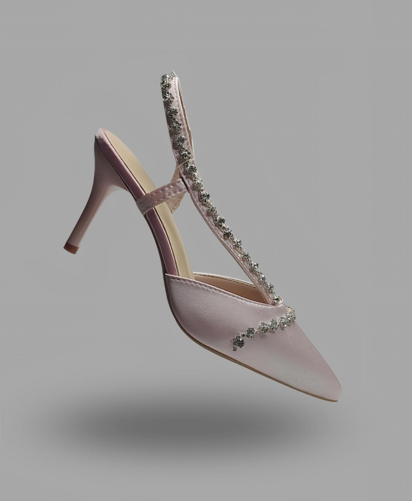 Ken- Pink Satin Crystal Heels