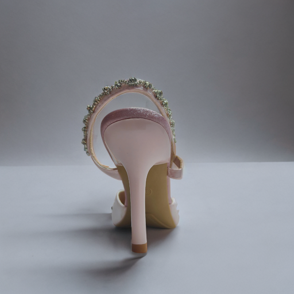 Ken- Pink Satin Crystal Heels